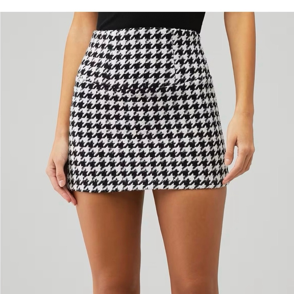 For Love & Lemons NWT Houndstooth Mini Skirt